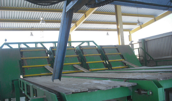 Установка для штабелирования досок 