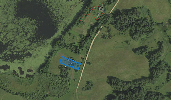 Лот№1. Земельный участок с кадастровым № 220882718401000008 площадью 0.2494 га по адресу: Витебская обл., Браславский р-н, Друевский с/с, д. Оплиса 2, 6А 